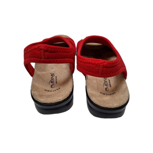 Flexus by Spring Step Red Comfort Sandal Womens Size 41/US 9.5/ 10 Made in Italy - Picture 3 of 7